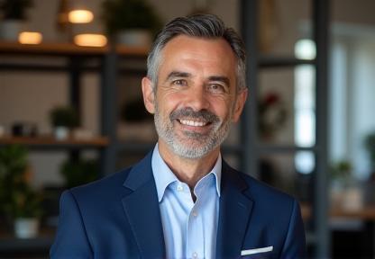 Portrait corporate dans un bureau parisien