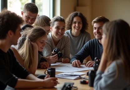 Participants à un atelier de photographie